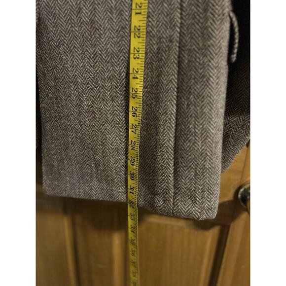Harris Tweed Jacket Mens Brown Sport Coat Herringbone Wool Scottish Wood Hunt - Picture 12 of 16